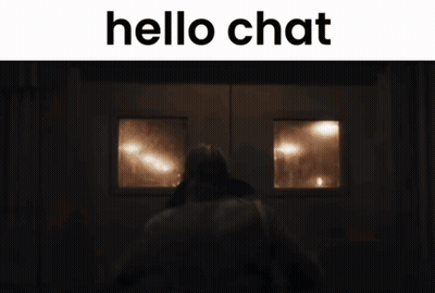 Person In Dark Room Saying Hello Chat GIF