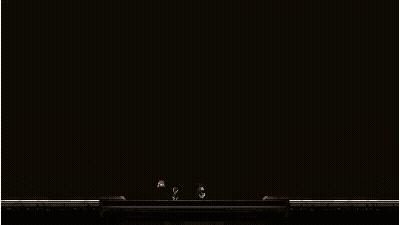 Person In Dark Room With Red Laser Beam GIF