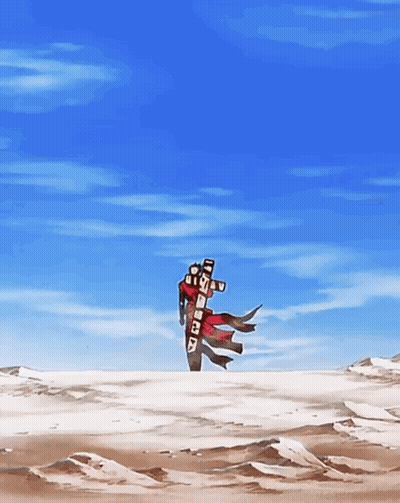 Person In Desert Holding Sign A GIF
