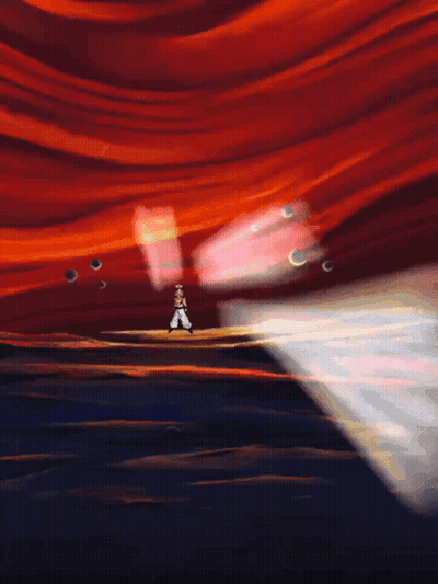 Person In Front Of Red And Blue Background GIF