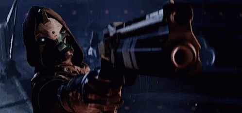 Person In Gas Mask Holding Gun GIF