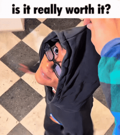 Person In Glasses And Black Hoodie Saying Is It Really Worth It GIF