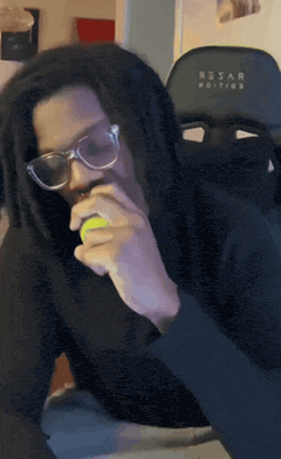 Person In Glasses And Black Hoodie With Resar GIF