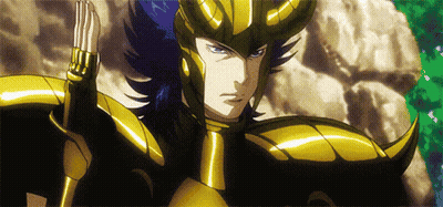 Person in Gold Armor With Horns