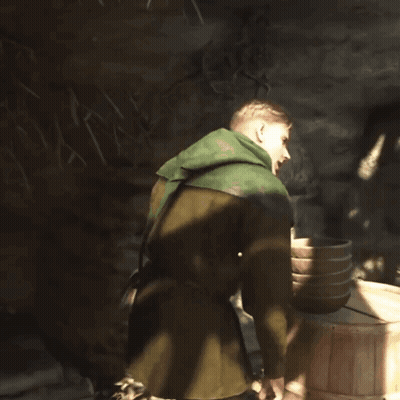 Person In Green Hooded Jacket Laying On Pile Of Leaves GIF