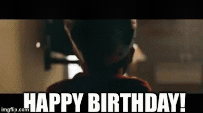 Person In Happy Birthday Chair GIF