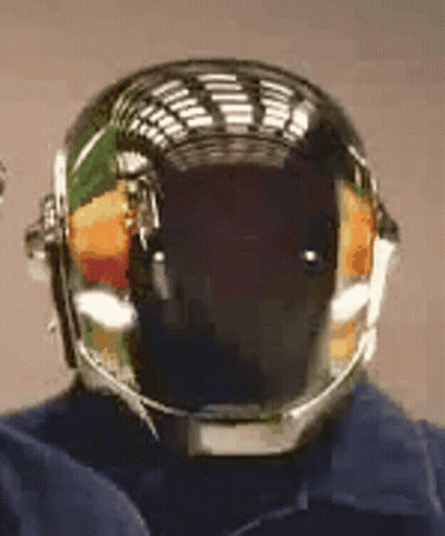Person In Helmet And Blue Shirt GIF