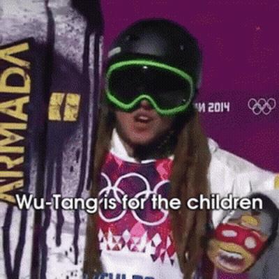 Person In Helmet And Goggles Saying Wu-Tang Is For The Children GIF