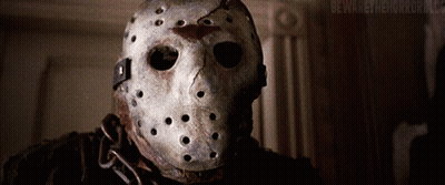 Person In Hockey Mask Beware The Horror GIF