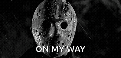 Person In Hockey Mask On My Way GIF