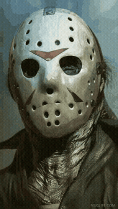 Person In Hockey Mask With Muglife.com GIF