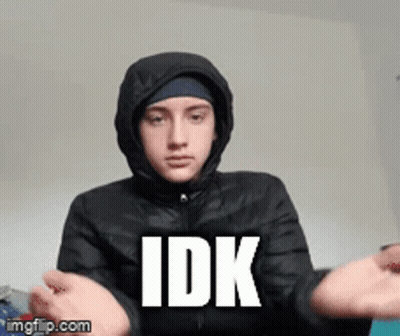 Person in Hooded Jacket Saying IDK