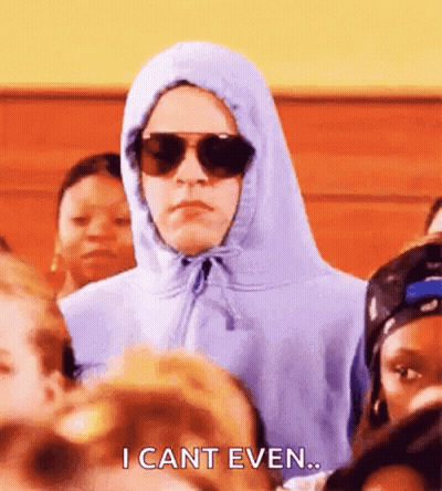 Person in Hoodie and Sunglasses Says I Can't Even