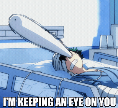 Person In Hospital Bed Keeping An Eye GIF