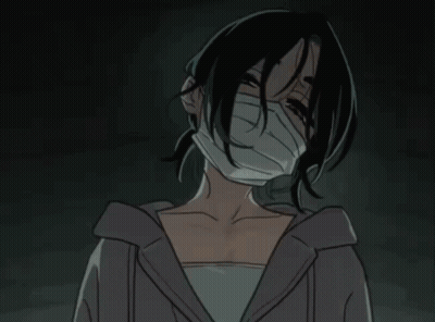 Person In Mask Close Up GIF