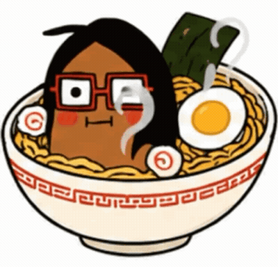 Person In Noodle Bowl GIF