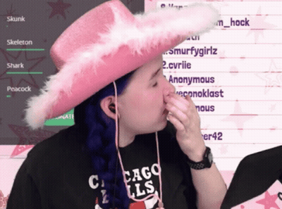 Person in Pink Cowboy Hat and Chicago Lls Shirt