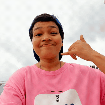 Person In Pink Shirt Number 80 GIF