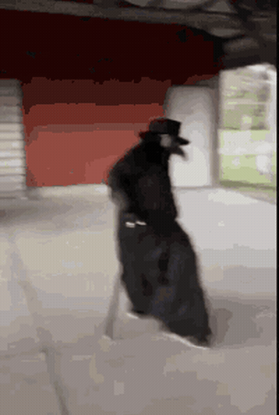 Person In Plague Doctor Costume Walking GIF