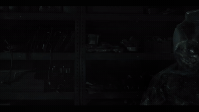 Person In Plastic Bag With Blue Light GIF