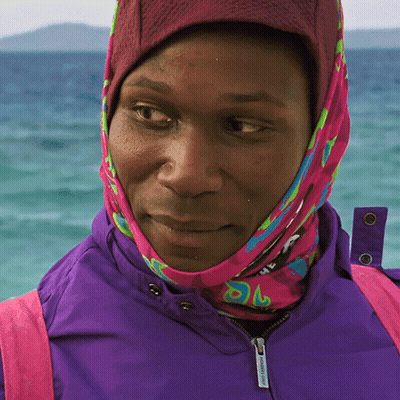 Person In Purple Columbia Jacket GIF