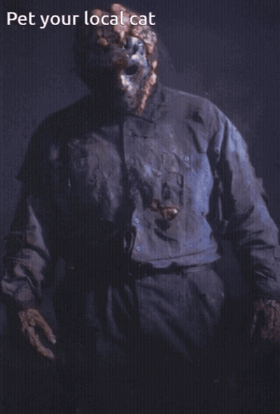 Person In Purple Jumpsuit With Mask GIF
