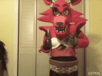 Person In Red Foxy Costume GIF