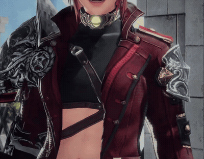 Person In Red Jacket And Black Top GIF