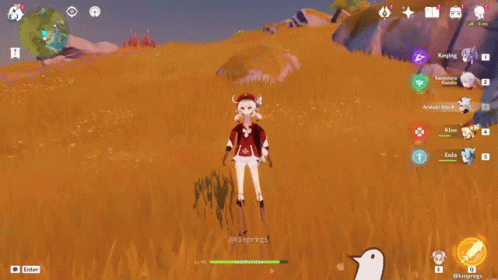 Person In Red Jacket Standing With Bird Errores GIF