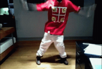 Person In Red Shirt Dancing GIF