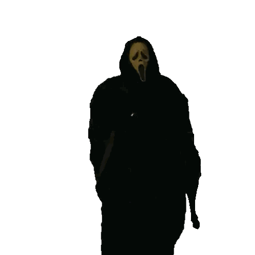 Person In Scream Mask And Hood Sticker