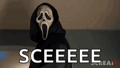 Person In Scream Mask And Hood GIF