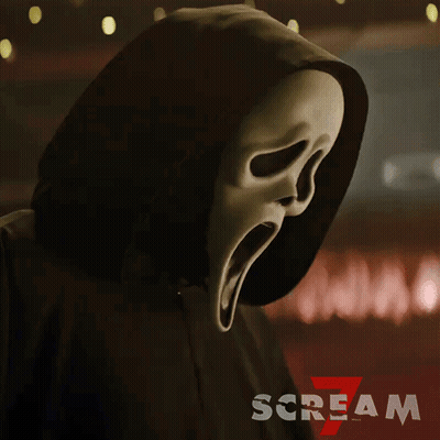 Person In Scream Mask And Hood GIF