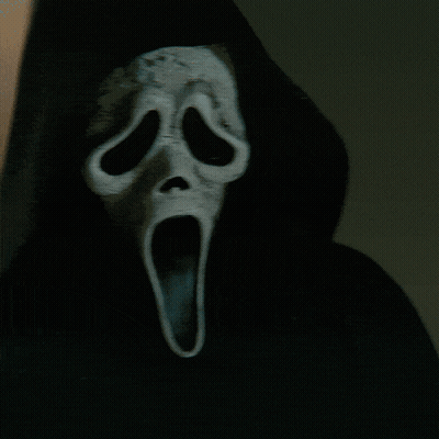 Person In Scream Mask At Window GIF