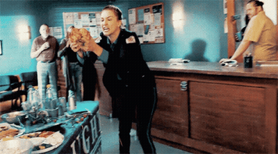 Person In Shark Costume Laying On Floor GIF