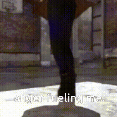 Person In Snow With Anger Fueling Me GIF