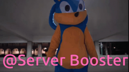 Person In Sonic Costume In Parking Garage With Server Booster GIF
