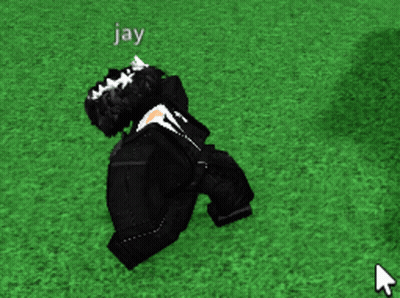 Person In Suit Lying On Grass With Jay GIF
