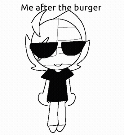 Person In Sunglasses Saying Me After Burger GIF