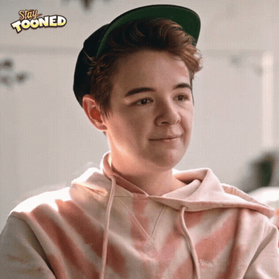 Person In Tie Dye Hoodie And Hat Saying Stay Tooned GIF