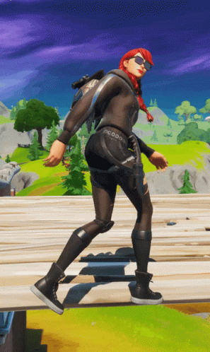 Person In Video Game Wearing Sunglasses And Backpack GIF