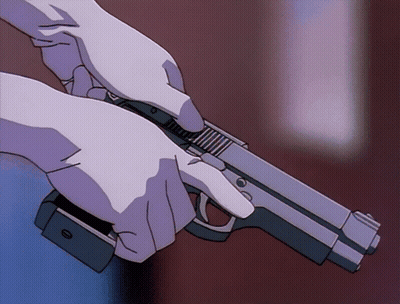 Person In White Gloves Holding Gun GIF