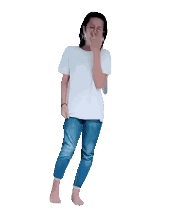 Person In White Shirt And Jeans Dancing Sticker