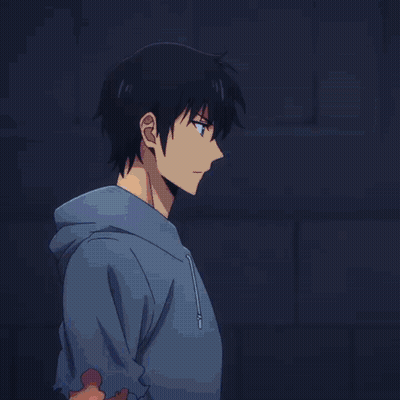 Person In White Shirt Standing In Dark Room GIF