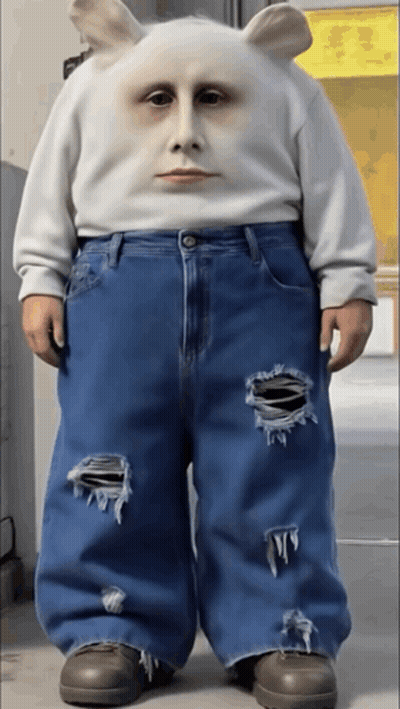 Person In White Sweater And Blue Jeans GIF