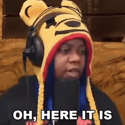 Person In Winnie The Pooh Hat And Headphones Says Oh Here It Is GIF