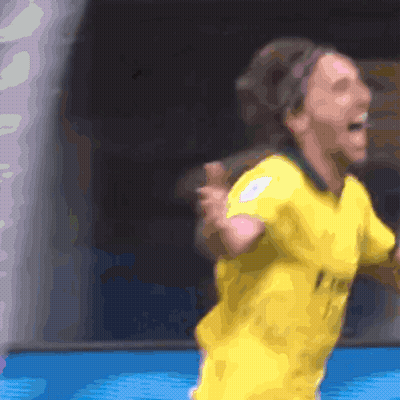 Person In Yellow Jersey Saying Fly Emirates GIF