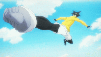 Person In Yellow Shirt Flying GIF