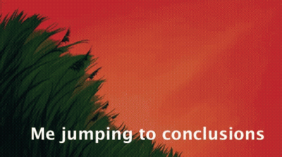 Person Jumping To Conclusions GIF