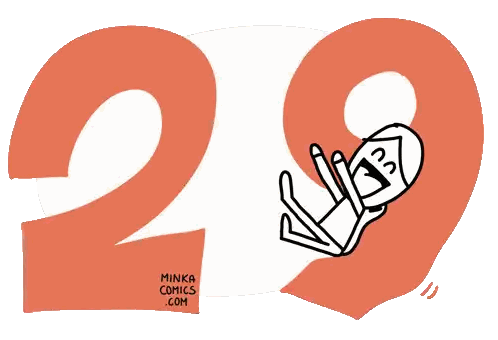 Person Jumping With 29 Sticker